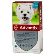 Advantix капли на холку для собак весом от 4 до 10 кг, 1 тюбик-пипетка 1,0 мл